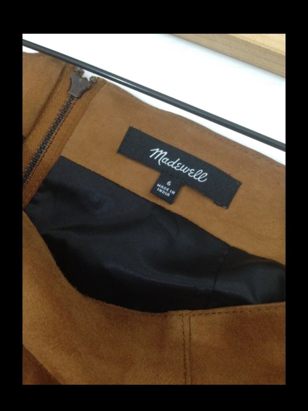 Madewell Seamed Suede Midi Circle Skirt Sample - Size 6 - NWT - Picture 2 of 9